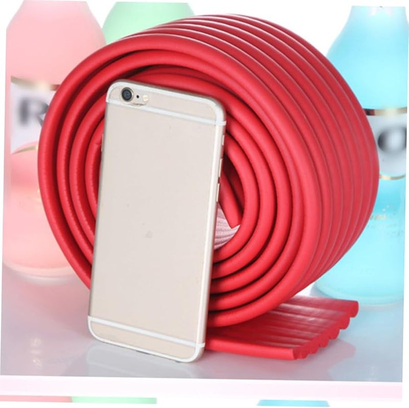 Red Table Corner Protectors Bumper Strip Strong Adhesive Easy Install Safety Guard - Image 4